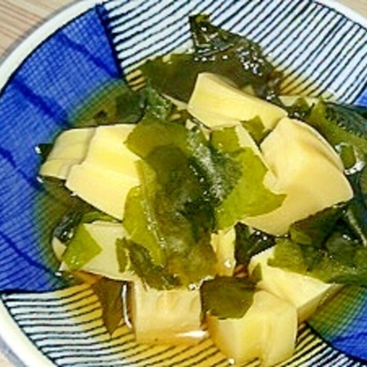 たけのことわかめの煮物！